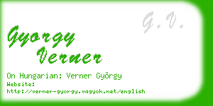 gyorgy verner business card