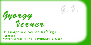 gyorgy verner business card